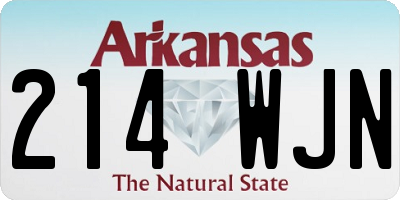 AR license plate 214WJN
