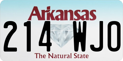 AR license plate 214WJO
