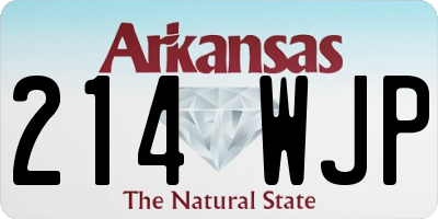 AR license plate 214WJP