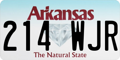 AR license plate 214WJR
