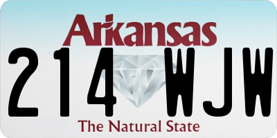 AR license plate 214WJW