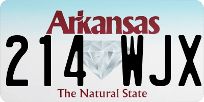 AR license plate 214WJX