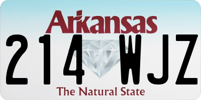 AR license plate 214WJZ