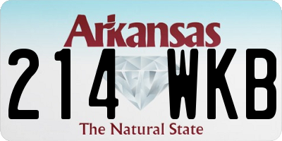 AR license plate 214WKB