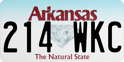 AR license plate 214WKC