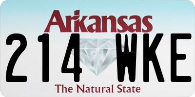 AR license plate 214WKE