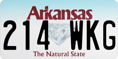 AR license plate 214WKG