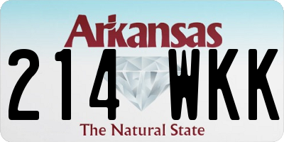AR license plate 214WKK
