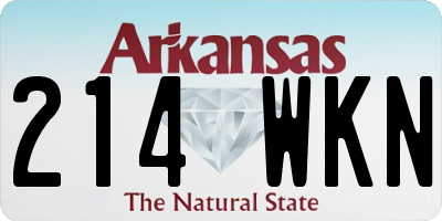 AR license plate 214WKN
