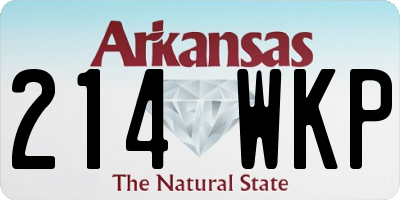 AR license plate 214WKP