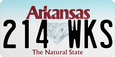 AR license plate 214WKS