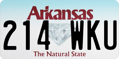 AR license plate 214WKU
