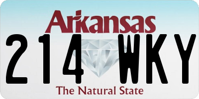 AR license plate 214WKY