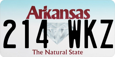 AR license plate 214WKZ