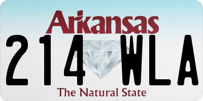 AR license plate 214WLA
