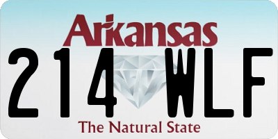 AR license plate 214WLF