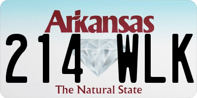 AR license plate 214WLK