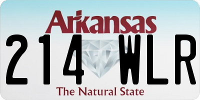 AR license plate 214WLR
