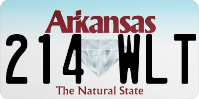 AR license plate 214WLT