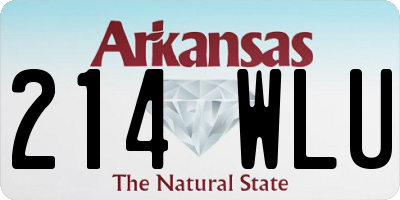 AR license plate 214WLU