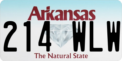 AR license plate 214WLW