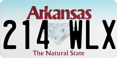 AR license plate 214WLX