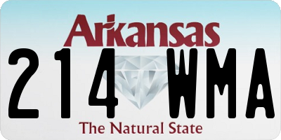 AR license plate 214WMA