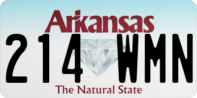 AR license plate 214WMN