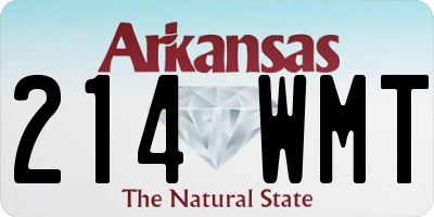AR license plate 214WMT