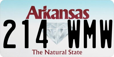 AR license plate 214WMW