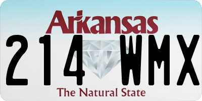 AR license plate 214WMX