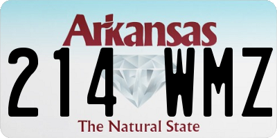 AR license plate 214WMZ