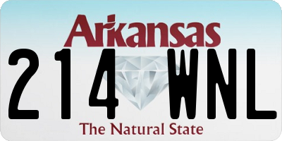 AR license plate 214WNL
