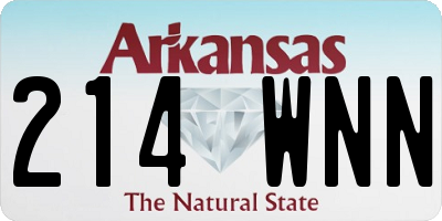 AR license plate 214WNN