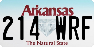 AR license plate 214WRF