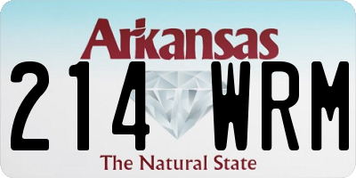 AR license plate 214WRM