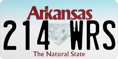 AR license plate 214WRS