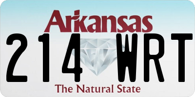 AR license plate 214WRT