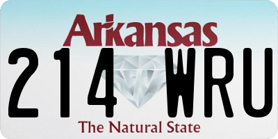 AR license plate 214WRU