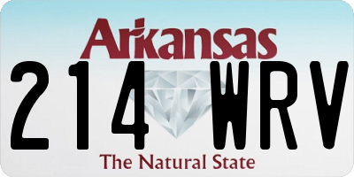 AR license plate 214WRV