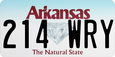AR license plate 214WRY