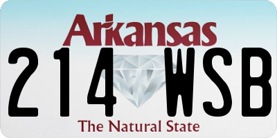 AR license plate 214WSB