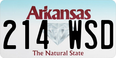 AR license plate 214WSD