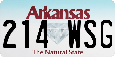 AR license plate 214WSG