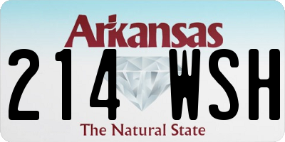 AR license plate 214WSH