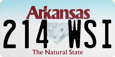 AR license plate 214WSI