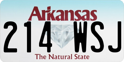 AR license plate 214WSJ