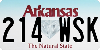 AR license plate 214WSK