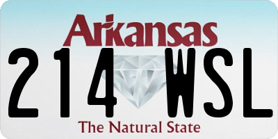 AR license plate 214WSL