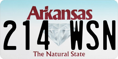 AR license plate 214WSN